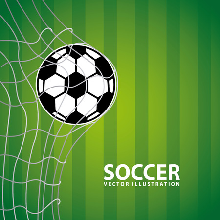soccer design over green backgroud vector illustrationのイラスト素材