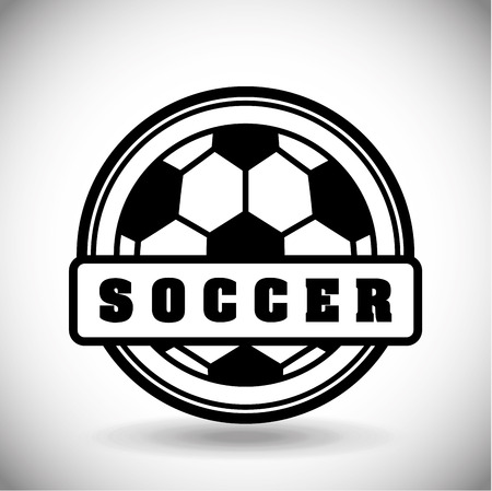 soccer design over gray backgroud vector illustrationのイラスト素材