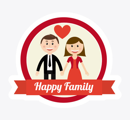 family design over white  background vector illustrationのイラスト素材