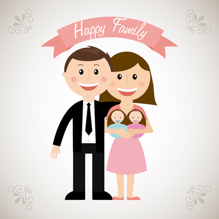 family design over gray background vector illustrationのイラスト素材