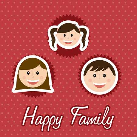 family design over dotted background vector illustrationのイラスト素材