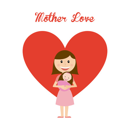 mother love design over white background vector illustrationのイラスト素材