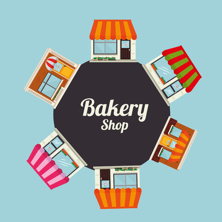 Bakery design over blue background, vector illustrationのイラスト素材