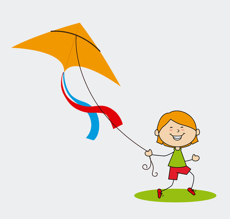 Kite design over white background, vector illustrationのイラスト素材