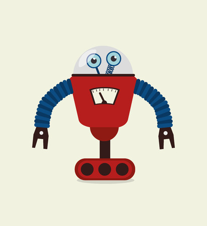 Robot design over beige background, vector illustrationのイラスト素材