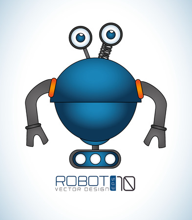 Robot design over white background, vector illustrationのイラスト素材