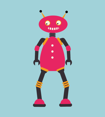 Robot design over blue background, vector illustrationのイラスト素材