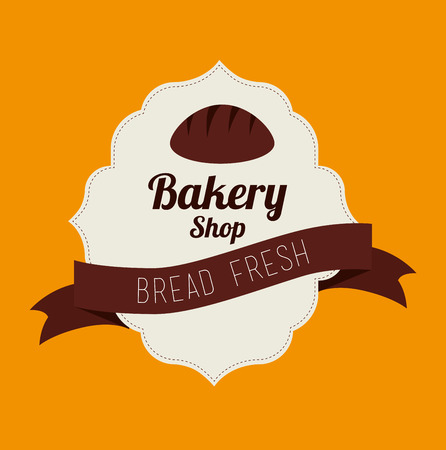 Bakery design over yellow background, vector illustrationのイラスト素材