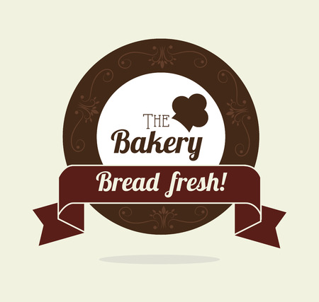 Bakery design over beige background, vector illustrationのイラスト素材