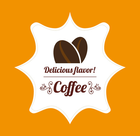 Coffee design over beige background, vector illustrationのイラスト素材