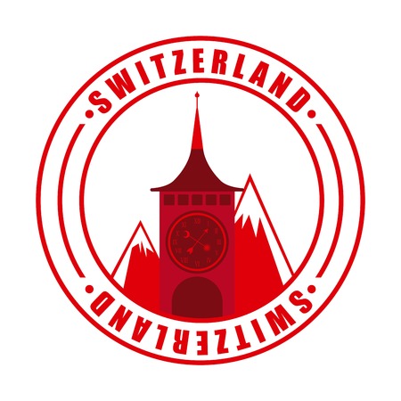 Swiss design over white background illustrationのイラスト素材