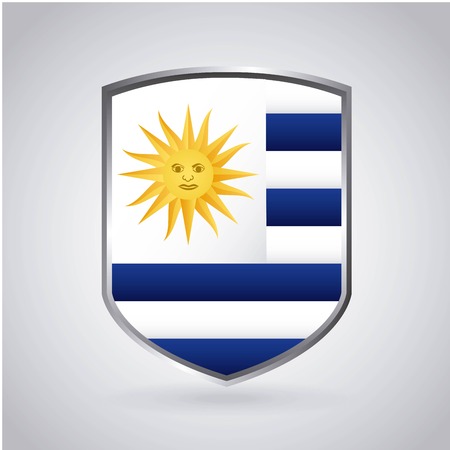 Uruguay design over white background illustrationのイラスト素材