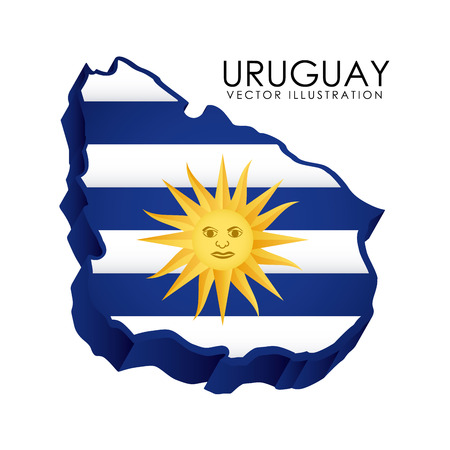 Uruguay design over white background, illustrationのイラスト素材