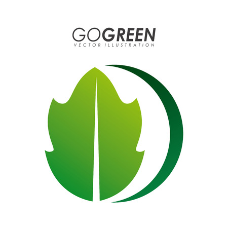 Ecology design over gray background, illustrationのイラスト素材