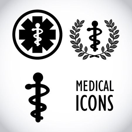 Medical design over gray background, illustrationのイラスト素材