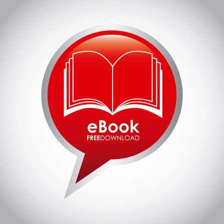 eBook design over gray background, illustrationのイラスト素材