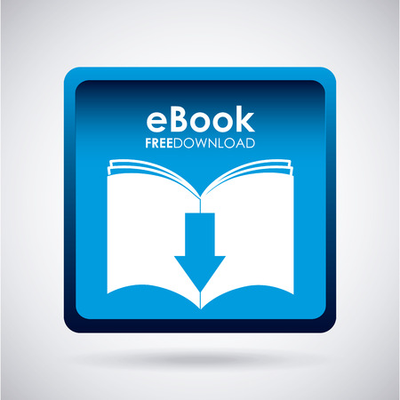 eBook design over gray background, illustrationのイラスト素材