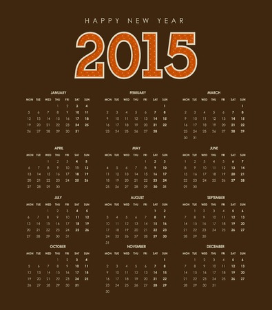 New year design over brown background, illustrationのイラスト素材