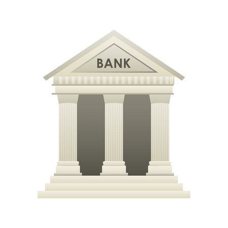 Bank design over white background, illustrationのイラスト素材