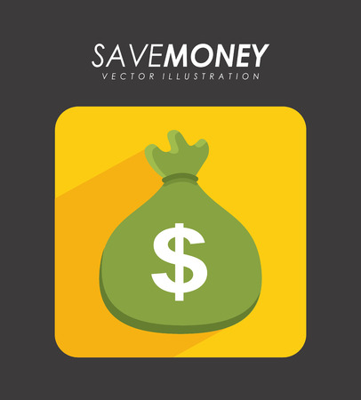 Money design over gray background, illustrationのイラスト素材