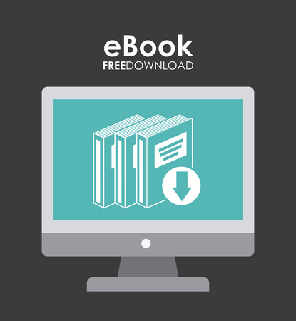 eBook design over gray background, illustrationのイラスト素材