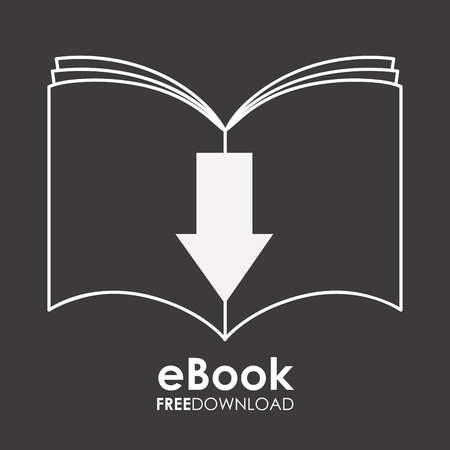 eBook design over gray background, illustrationのイラスト素材