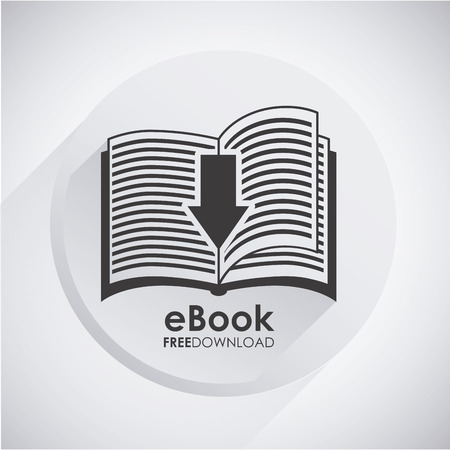 eBook design over gray background, illustrationのイラスト素材