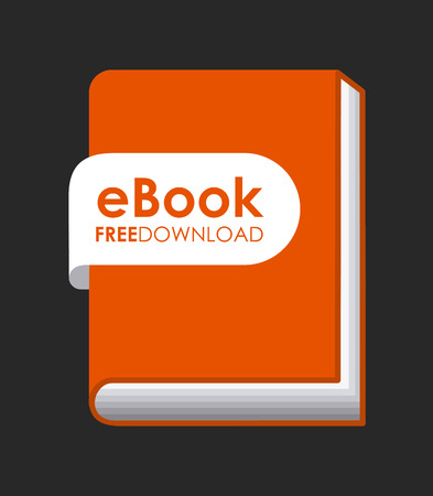 eBook design over gray background, illustrationのイラスト素材