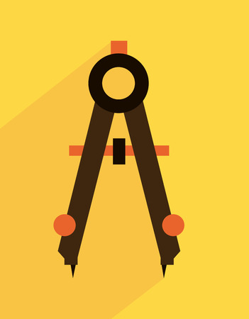 Construction design over yellow background, illustrationのイラスト素材