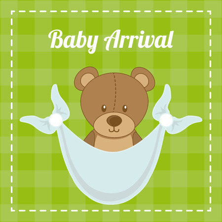 baby design over green background illustrationのイラスト素材