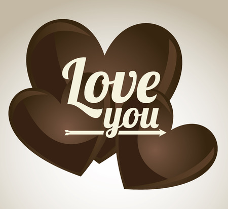 love design over gray  background illustrationのイラスト素材