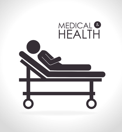 Medical design over gray background, illustrationのイラスト素材