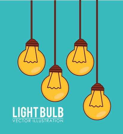 Bulb design over blue background, illustrationのイラスト素材