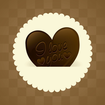 chocolate design over brown background illustrationのイラスト素材