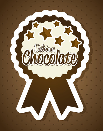 chocolate design over dotted background illustrationのイラスト素材
