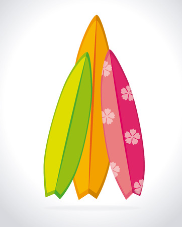 Surf design over white background, illustrationのイラスト素材