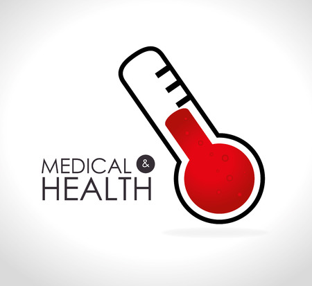 Medical design over gray background, illustrationのイラスト素材