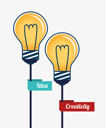 Bulb design over white background, illustrationのイラスト素材