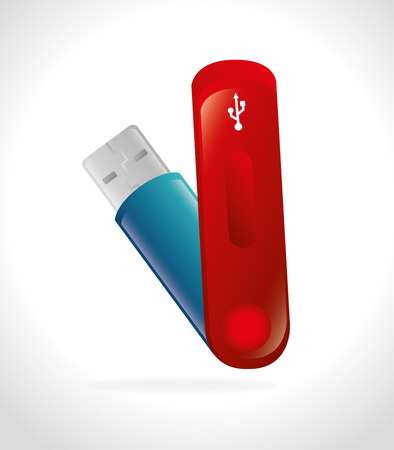 USB design over white background, illustrationのイラスト素材