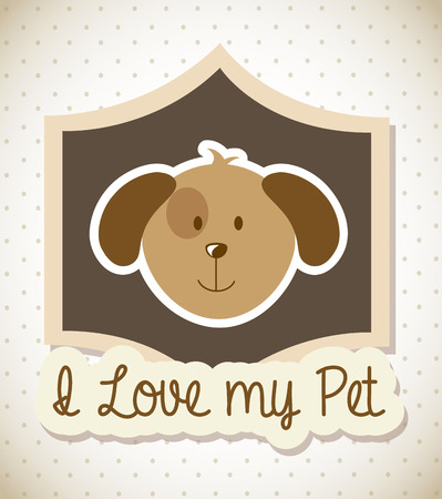pets design over dotted background vector illustrationのイラスト素材
