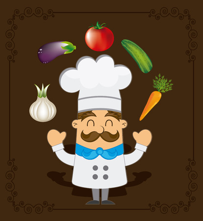 menu design over brown  background vector illustrationのイラスト素材