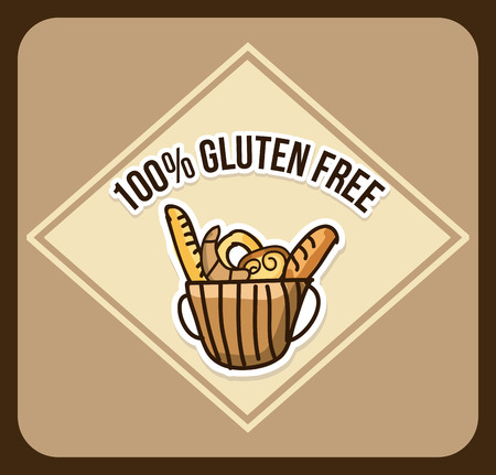 bakery design over brown background vector illustrationのイラスト素材