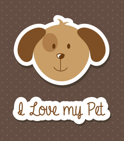 pets design over brown background vector illustrationのイラスト素材