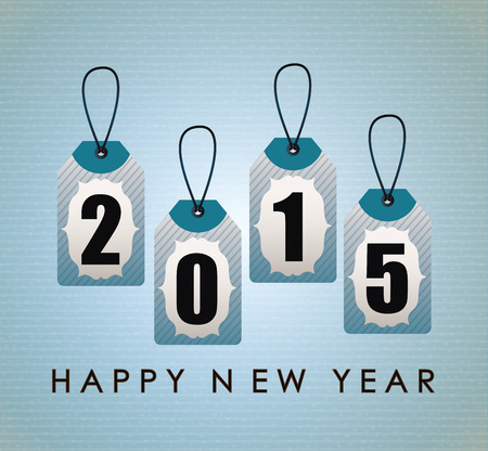 year 2015 over blue background vector illustrationのイラスト素材