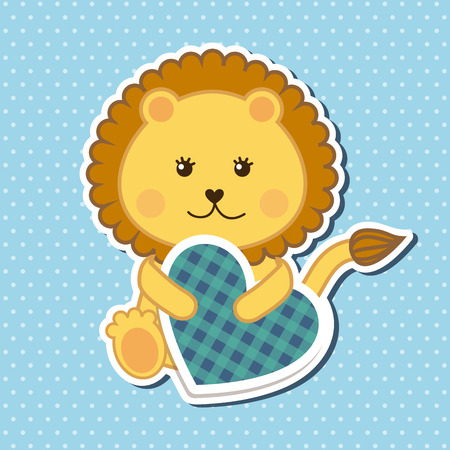 Animal design over blue background, vector illustrationのイラスト素材