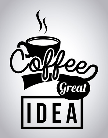 Coffee design over beige background, vector illustrationのイラスト素材