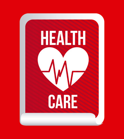 Medical design over red background, vector illustrationのイラスト素材