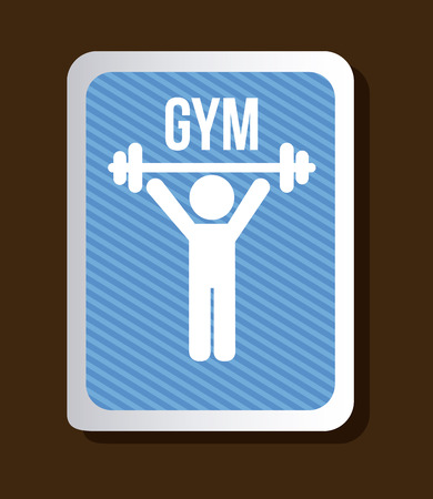 Fitness design over brown background, vector illustrationのイラスト素材