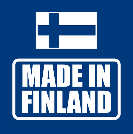 Finland design over blue background, vector illustrationのイラスト素材