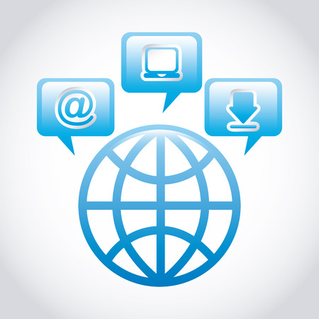 Global design over white  background vector illustrationのイラスト素材